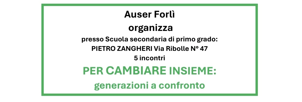 Terzo incontro: Per cambiare insieme